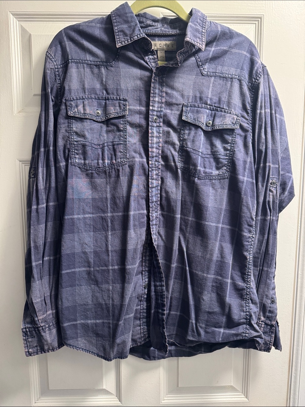 Decree Blue Plaid Lightweight Shirt Jacket